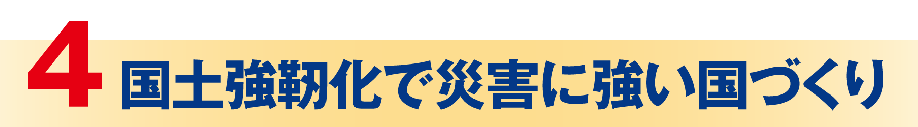 国土強靭化で災害に強い国づくり